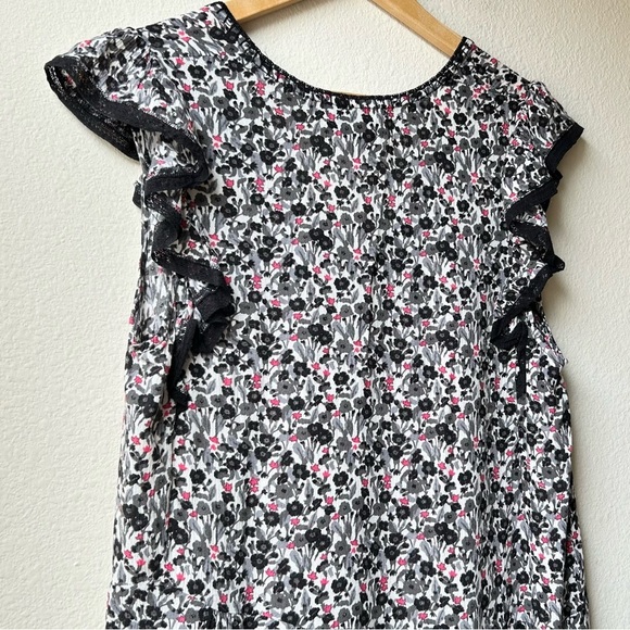 Zadig & Voltaire Black Pink Floral Ringo Print Dress Small Eve Sz S - Picture 7 of 13